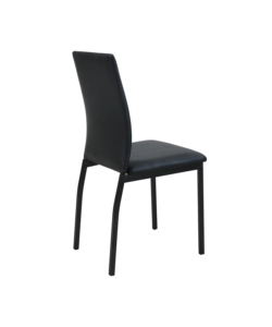 Set pranzo bellahome "minorca" nero con tavolo estensibile in vetro 4 sedute